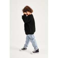 unisex  siyah örgü hırka